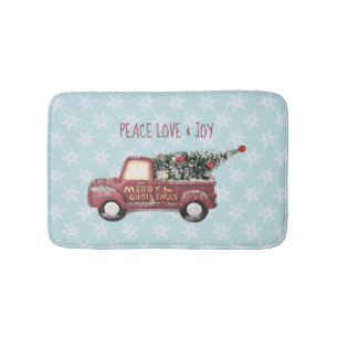 Peace Love & Joy w/ Red Speelgoed Truck Merry Kers Badmat