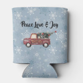 Peace Love & Joy w/ Red Speelgoed Truck Merry Kers Blikjeskoeler (Achterkant)