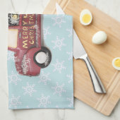 Peace Love & Joy w/ Red Speelgoed Truck Merry Kers Theedoek (Quarter Fold)