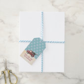 Peace Love & Joy w/ RedToy Truck Merry Kerstmis Cadeaulabel (Met Touw)