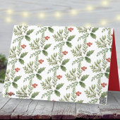 Peace Love Joy Waterverf Poinsettia Kerst Feestdagen Kaart