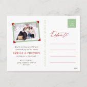 Peace Love Joy Whimsical-kerstboom en sneeuw Feestdagenkaart (Achterkant)