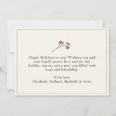 Peace Love & Joy Winter Boeket Feestdagenkaart (Achterkant)