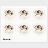 Peace Love Joy Winter Bouquet Ronde Sticker (Vel)