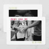 Peace Love Joy With Boy Gender onthulling Feestdagenkaart (Voorkant / Achterkant)