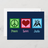 Peace Love Judo Briefkaart (Voorkant / Achterkant)
