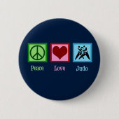 Peace Love Judo Ronde Button 5,7 Cm (Voorkant)
