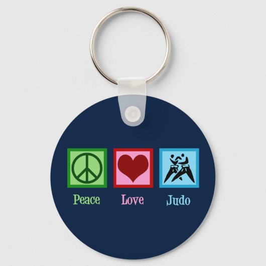 Peace Love Judo Sleutelhanger (Voorkant)