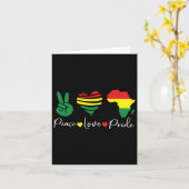 Peace Love Juneteenth 1865 Black Pride Mannen Vrou Kaart (Gele Bloem)