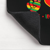 Peace Love Juneteenth 1865 Independence Day Black Muismat (Hoek)