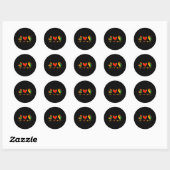Peace Love Juneteenth 1865 Independence Day Black Ronde Sticker (Vel)