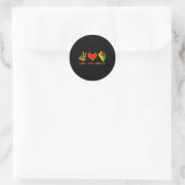 Peace Love Juneteenth 1865 Independence Day Black Ronde Sticker (Tas)