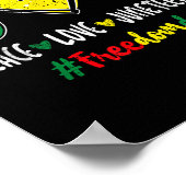 Peace Love Juneteenth 1865 Vrijheidsdag 19 juni A Poster (Hoek)