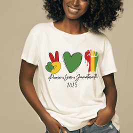 Peace love juneteenth Black History Month T-shirt