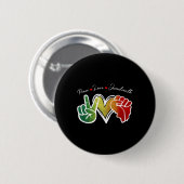 Peace Love Juneteenth Black Pride Freedom 1865 Man Ronde Button 5,7 Cm (Voorkant /achterkant)