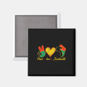 Peace Love Juneteenth Black Pride Freedom 4th of J Magneet (Voorkant / Achterkant)