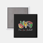 Peace Love Juneteenth Black Pride Freedom 4th of J Magneet (Voorkant / Achterkant)