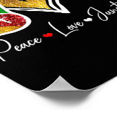 Peace Love Juneteenth Black Pride Freedom 4th of J Poster (Hoek)