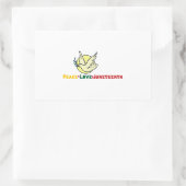 Peace Love Juneteenth Pride Black Girl Black Queen Rechthoekige Sticker (Tas)