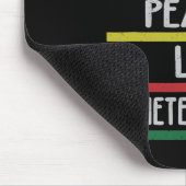 Peace Love Juneteenth Pride Black Girl Queen Vrouw Muismat (Hoek)