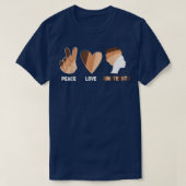 Peace Love Juneteenth Pride Black History-maand 36 T-shirt (Design voorkant)