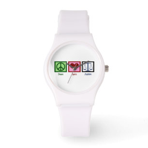 Peace Love Justice Horloge