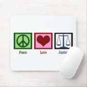 Peace Love Justice Muismat (Met muis)