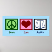 Peace Love Justice Poster (Voorkant)