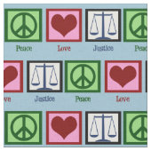 Peace Love Justice Stof (Close Up)