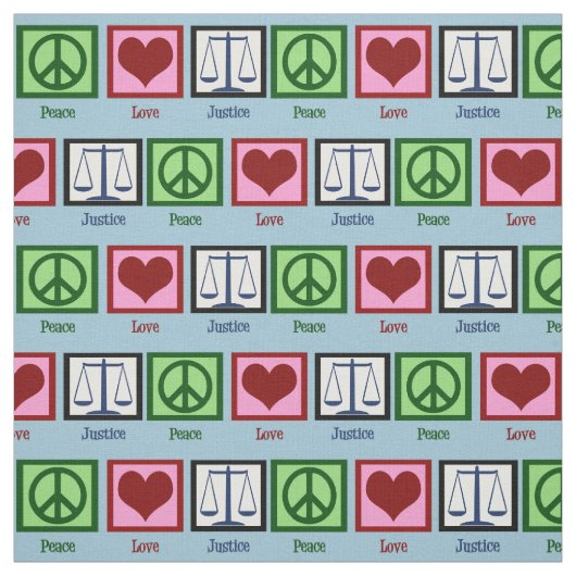 Peace Love Justice Stof (Swatch)