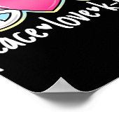 Peace Love K-Pop Cute Kpop Music Anime Lover Poster (Hoek)