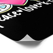 Peace Love K-Pop Cute Kpop Music Anime Lover Poster (Hoek)