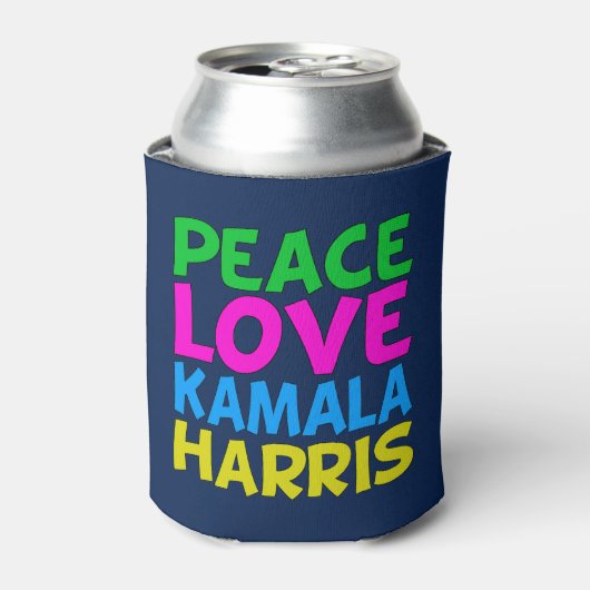 Peace Love Kamala Harris Blikjeskoeler (Blikje Voorkant)