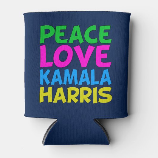 Peace Love Kamala Harris Blikjeskoeler (Voorkant)