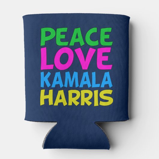 Peace Love Kamala Harris Blikjeskoeler (Achterkant)