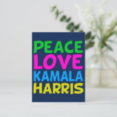 Peace Love Kamala Harris Briefkaart (Staand voorkant)