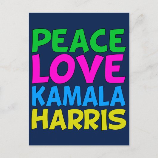 Peace Love Kamala Harris Briefkaart (Voorkant)