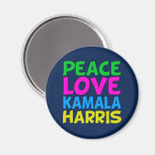 Peace Love Kamala Harris Magneet (Voorkant / Achterkant)
