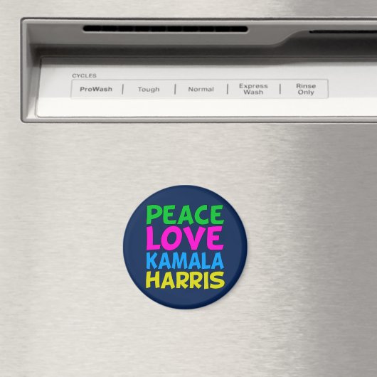 Peace Love Kamala Harris Magneet (Insitu (Vaatwasser))