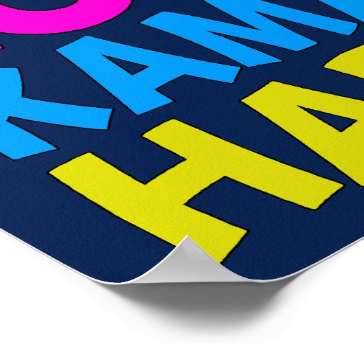 Peace Love Kamala Harris Schattige Blauw Poster (Hoek)