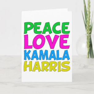 Peace Love Kamala Harris Schattige Kaart