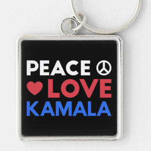 Peace Love Kamala I - Kamala Harris voor President Sleutelhanger