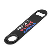 Peace Love Kamala I - Kamala Harris voor President Speed Flessenopener (Voorkant Gekanteld)