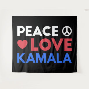 Peace Love Kamala I - Kamala Harris voor President Wandkleed