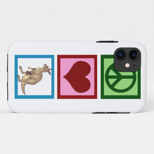 Peace Love Kangaroo Case-Mate iPhone Case (Achterkant (horizontaal))