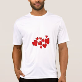 Peace Love Kantoor Party Bedankt Patroon Kleurrijk T-shirt