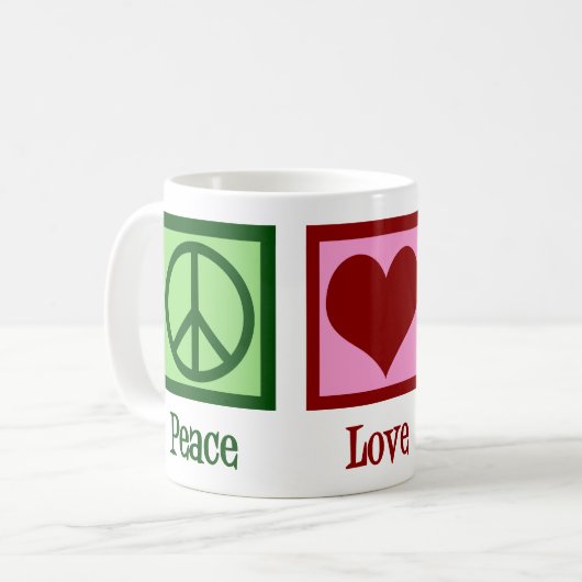 Peace Love Kapsels Schattige Haar Stylist Koffiemok (Voorkant links)