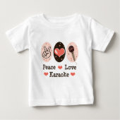 Peace Love Karaoke Baby T shirt (Voorkant)
