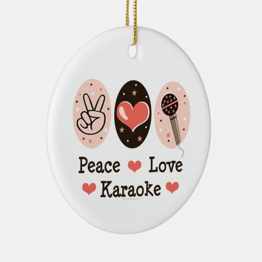 Peace Love Karaoke Ornament (Rechts)