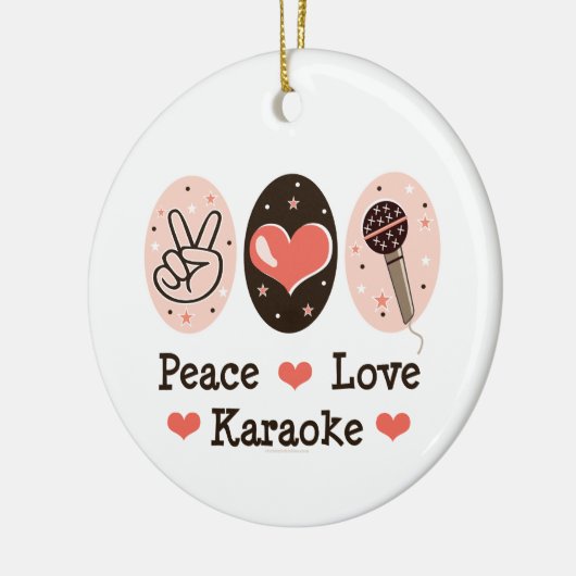 Peace Love Karaoke Ornament (Links)